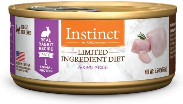 Instinct Limited Ingredient Wet Cat Food, Limited Ingredient Diet Natural Grain Free Canned Cat Food